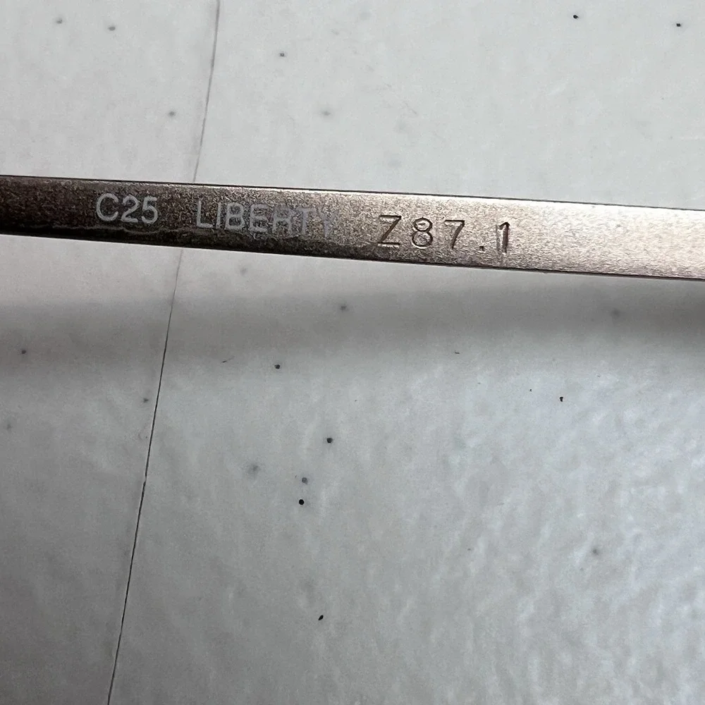 Liberty Optical Vintage Eyeglasses Frame LSS75 #1 Z87.1. C25 Metal‎ FRAMES ONLY